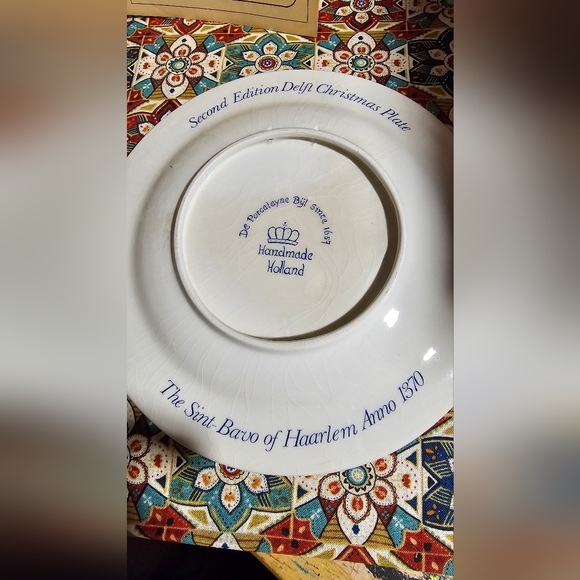 Blue And White collector plate - Picture 4 of 5